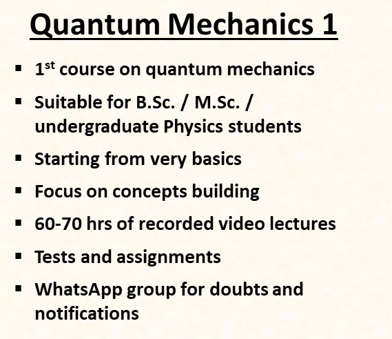 Quantum Mechanics 1 (in English)